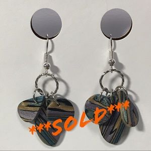 Earrings w/ handcrafted beads